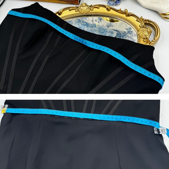 🆕 DRESS THE POPULATION 🧿 NWT Cosette Corset Strapless Bodycon Dress, Black SzL - Picture 16 of 16